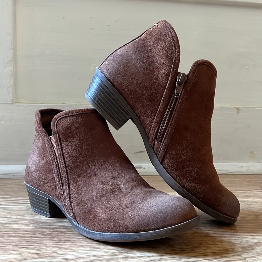 Brown ankle booties
